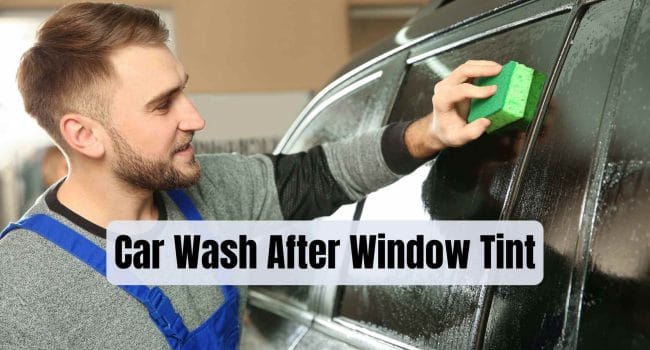 car wash after window tint.
