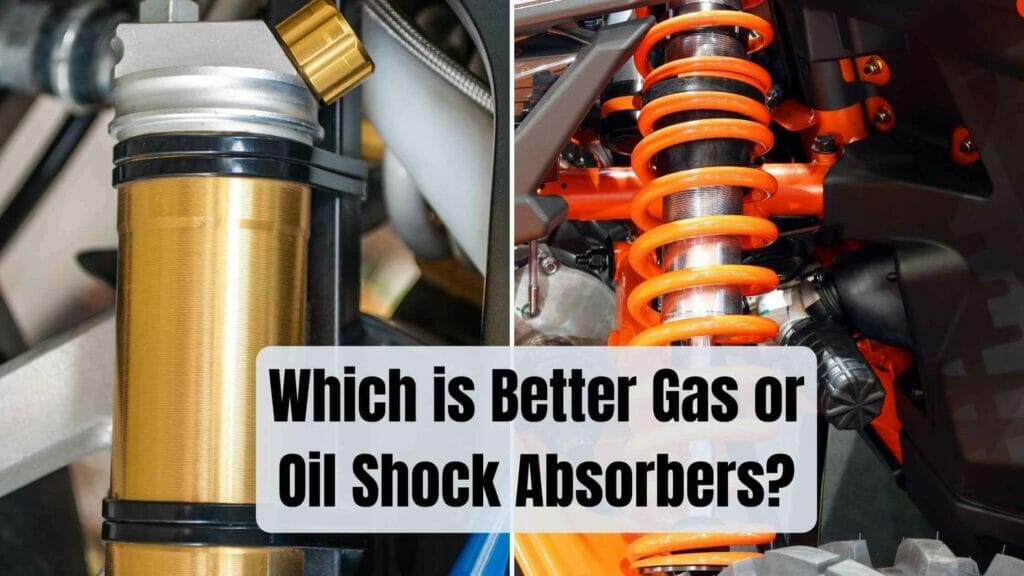 Photo of a Gas shock absorber on the left and a oil shock absorber on the right. Which is Better Gas or Oil Shock Absorbers for Your Vehicle?