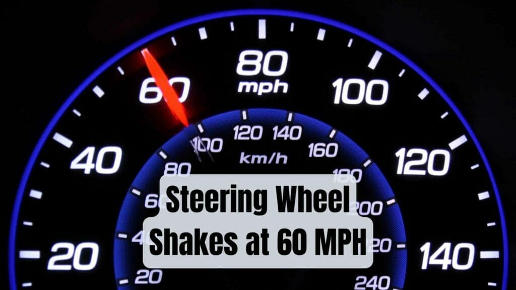 Photo of a car speedometer going at 60 mph. Steering Wheel Shakes at 60 MPH.